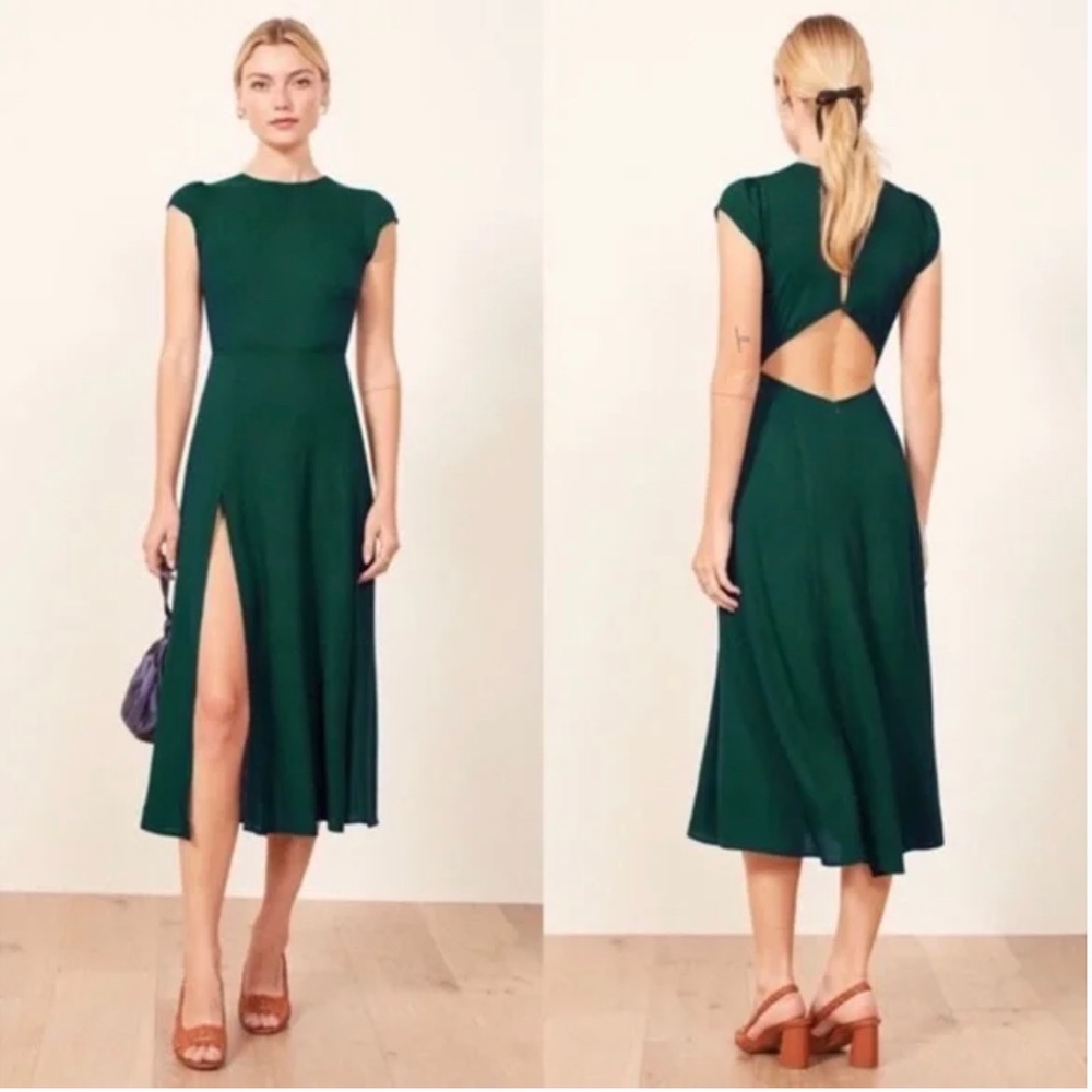 Reformation Gavin Dress in Emerald